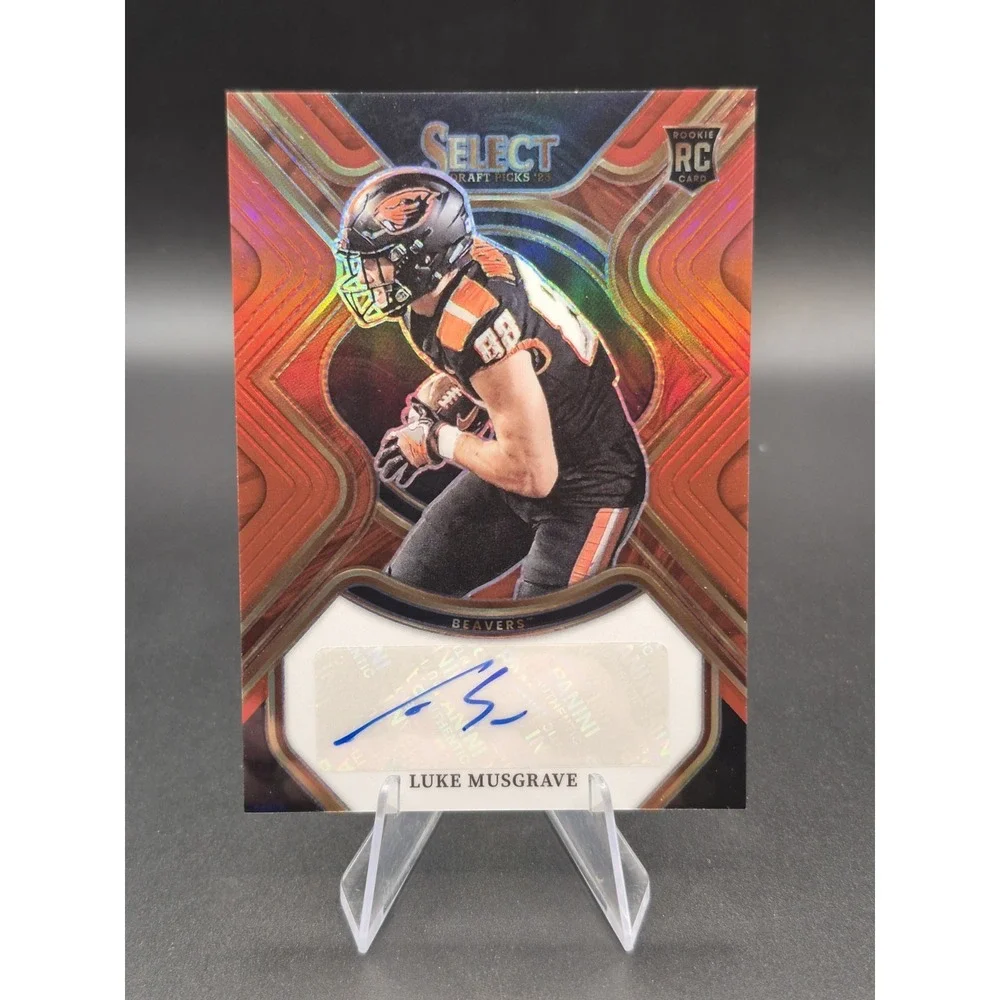 2023 Select Draft Picks Luke Musgrave #RS-LMU Rookie Autograph Red Prizm Packers